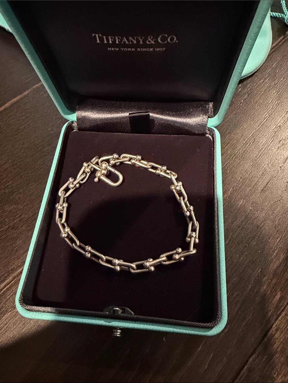 Tiffany & Co. Silver Link Bracelet with Hook Clasp